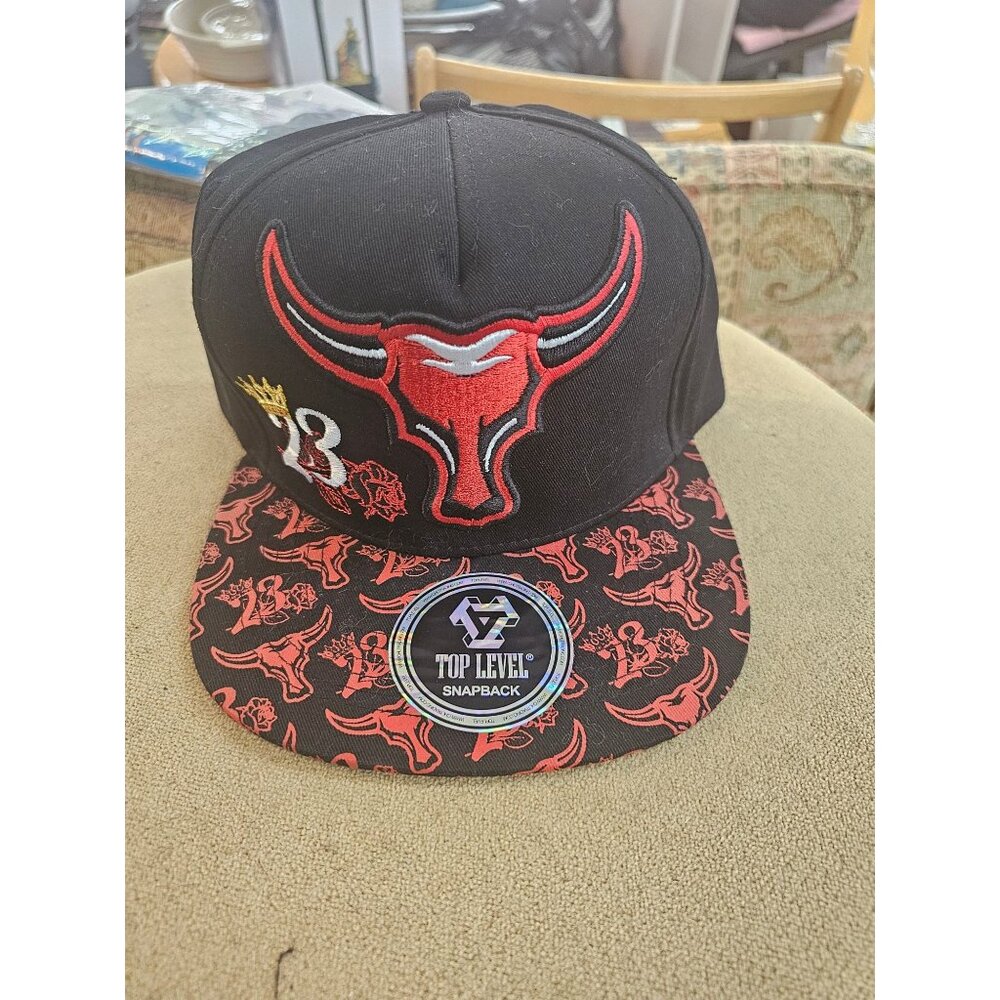 New Top Level Michael Jordan 23 Snapback Hat Chicago Bulls Adult size